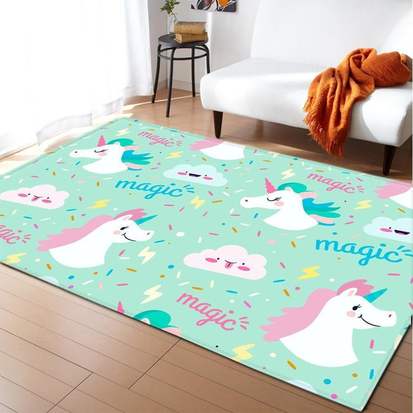 Green Unicorn Rug